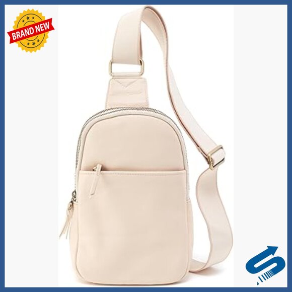 Leather Sling Crossbody Bag Adjustable Strap Travel Everyday Use